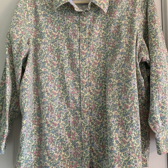 Chaps Button Down No Iron Floral Shirt XXL - Picture 6 of 6